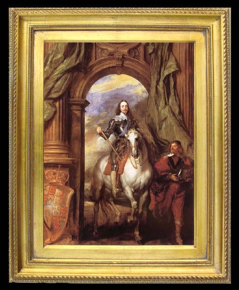 framed  unknow artist Karel I with M. the. St Antoine, Ta031
